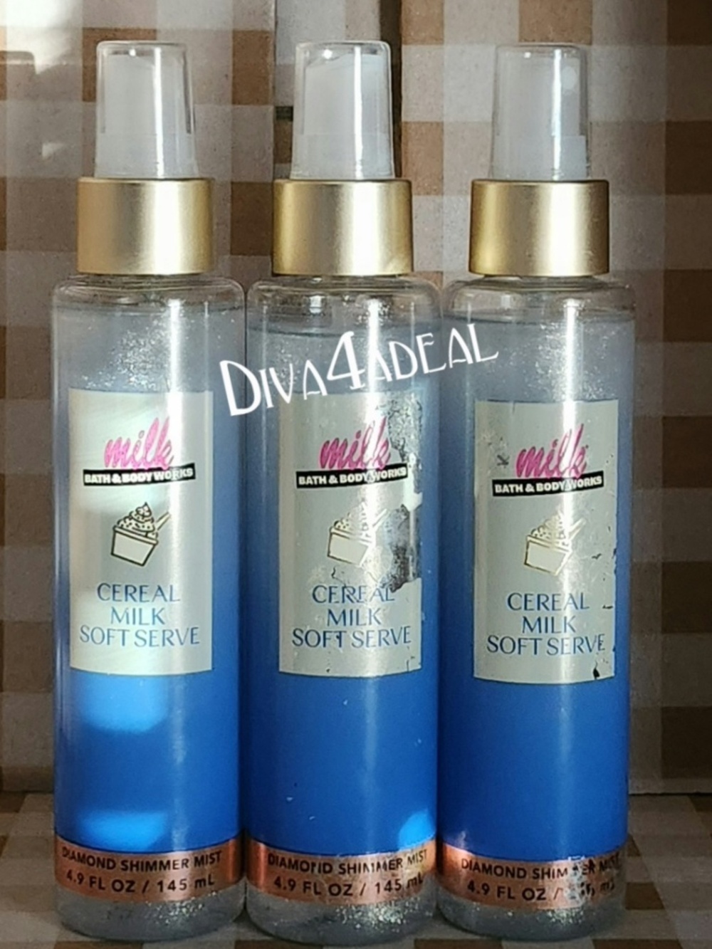 3X Bath & Body Work X MILK BAR CEREAL MILK SOFT SERVE Shimmer Mist Sprays